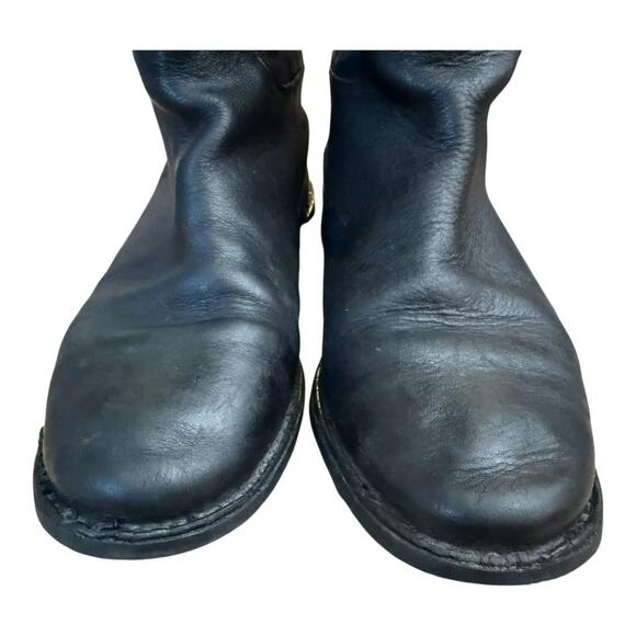 Frye Paige Knee High Riding Boot Black Leather Women size 8.5 B - Picture 4 of 12